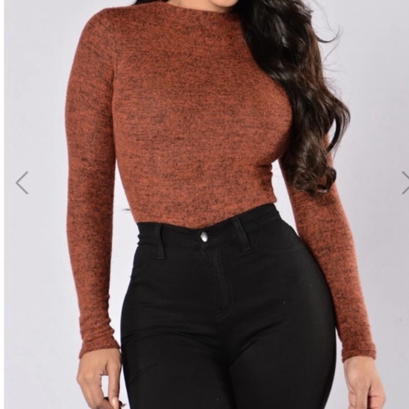 Fashion Nova Sweaters - Fashion Nova Mock neck bodysuit - M